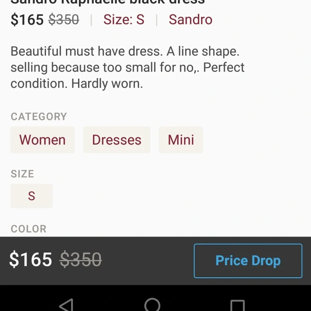 Sandro Paris Dress Fringe Sleeves - Picture 7 of 7